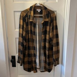 Super soft brown plaid shirt